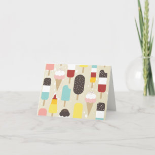 Crème glacée & Gelées Traitements Merci Carte Note