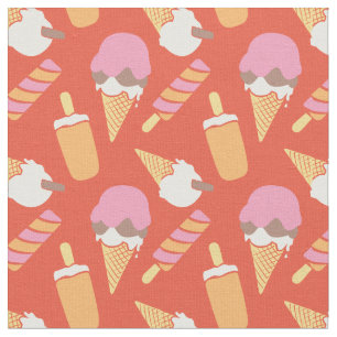 Crème glacée graphique et lollies surgelées tissu