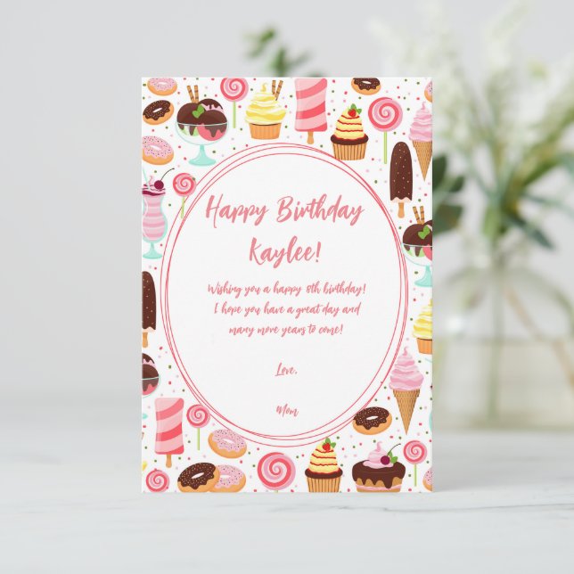 Crème glacée Joyeux Anniversaire Filles Sweet mign (Debout devant)