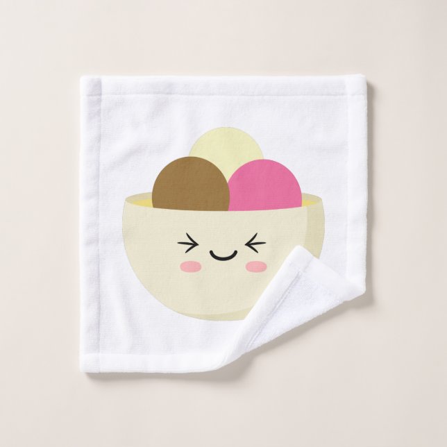 Crème glacée Kawaii (Gant de toilette)