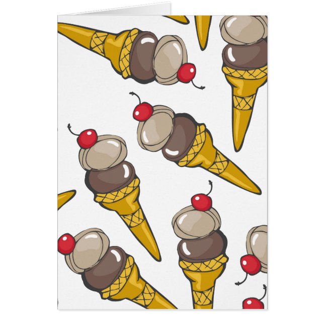 crème glacée malpropre de chocolat avec la cerise (Devant)