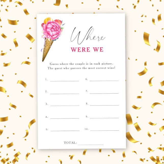 Crème glacée - Où étions nous jeu de douche nuptia (Créateur téléchargé)
