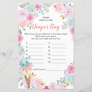 Crème glacée Pastel Devis Ce qui est dans le sac d