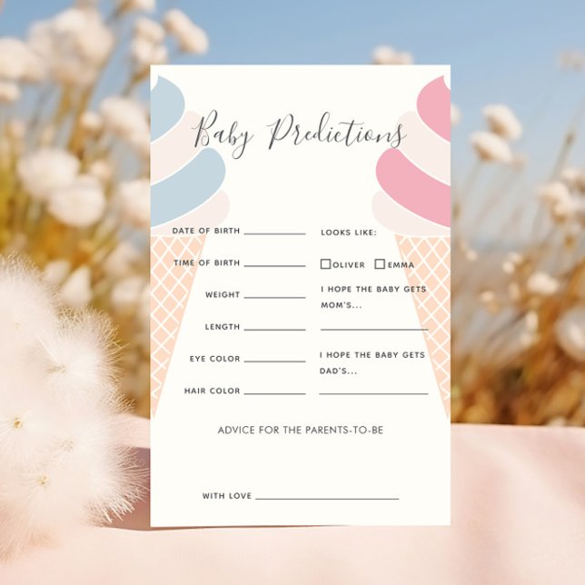 Crème glacée Pastel Genre Révéler Prédictions bébé (Créateur téléchargé)