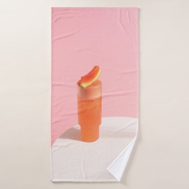 Crème glacée rose au cône (Serviette de bain)