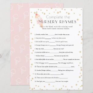 Crème glacée rose Baby shower Nursery Rhymes