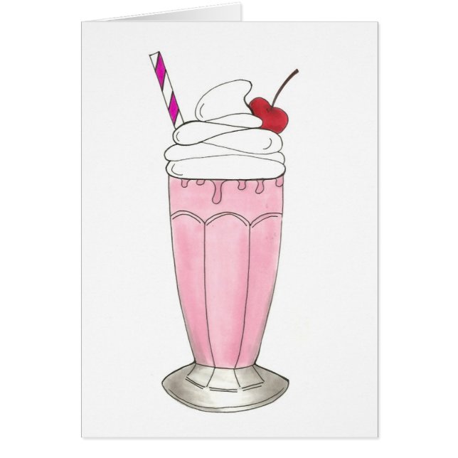 Crème glacée Shoppe fraise rose Milkshake Foin (Devant)