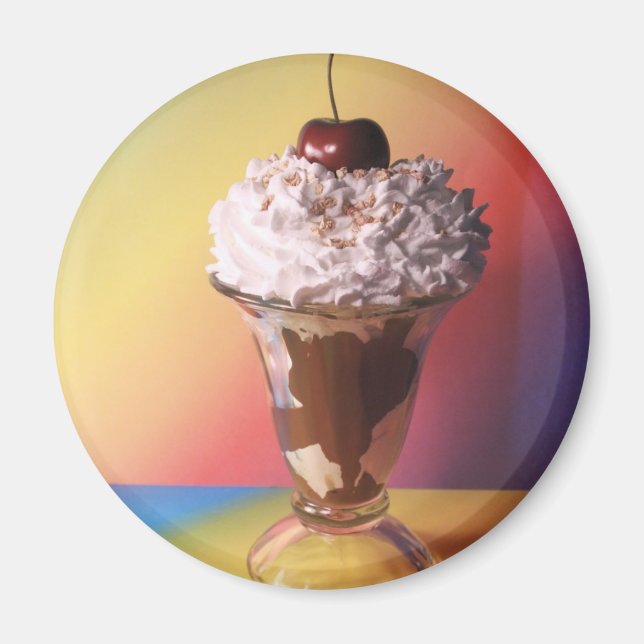 Crème glacée Sundae Réfrigérateur Magnet (Devant)