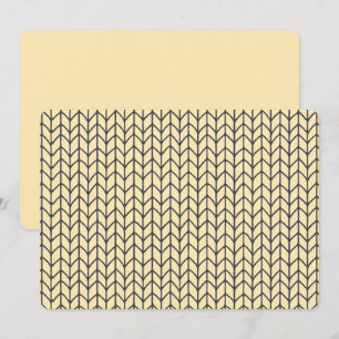 CRÈME NOIRE TRICOT 5x7 Carte plate II / Horizontal