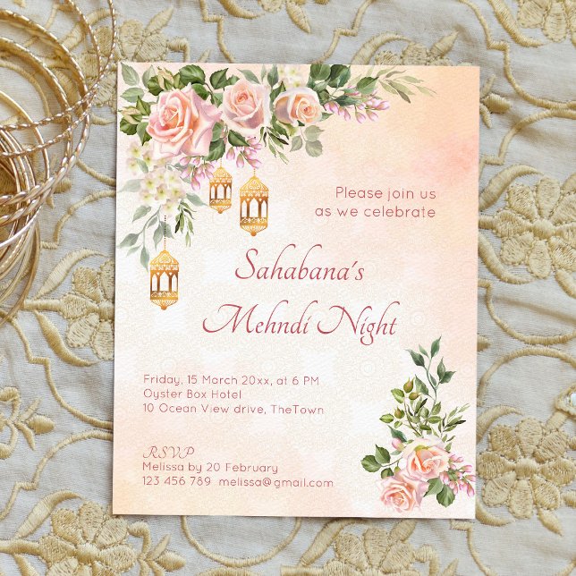 crème pastel budget rose lanternes marocaines mehn (Créateur téléchargé)