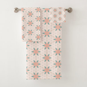 Crème, Pêche et Sage Green boho motif floral