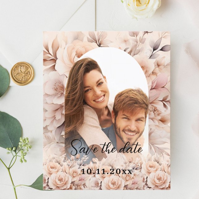 Crème pêche rose photo mariage arche Enregistrer l (Créateur téléchargé)