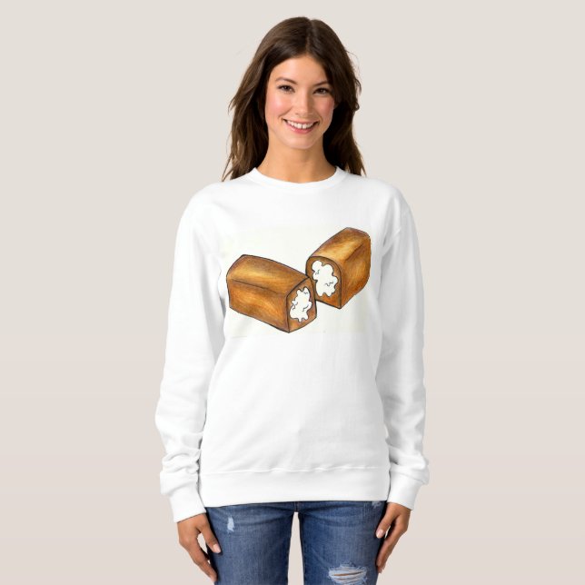 Crème Rempli Sweatshirt Snack Food (Devant entier)