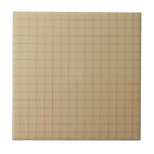 Crème riche et rétro minimaliste à carreaux rouges