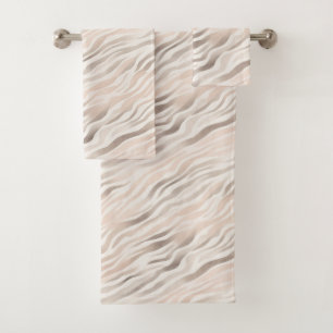 Crème rose Beige Zebra Poster de animal