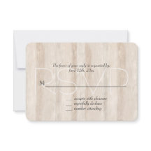 Crème Rustique Faux Blanc Mariage en bois RSVP