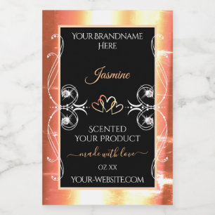 Crème Saumon chatoyante Produit Étiquettes Bijoux