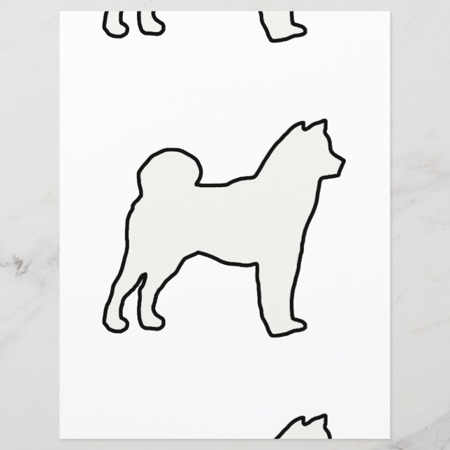 Crème silhouette de Shiba Inu (Devant)