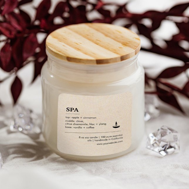 Crème spa blanc cassé Ingrédients Étiquette de pro (Spa Cream off-white Ingredients Product Label #candlelabel #spalabel #beautylabel #beige #offwhite )