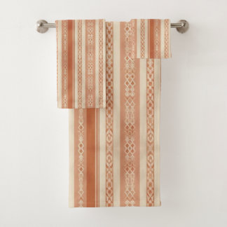 Crème Terracotta Moderne Minimaliste Rayure Boho