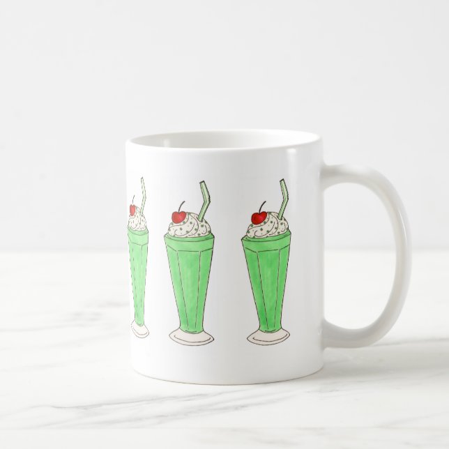 Crème verte Shamrock glace Shake St. Patrick's Mug (Droite)