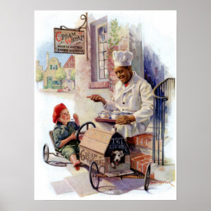 CRÈME vintage DE POSTER DE BLÉ "BETTUP UP STEAM"