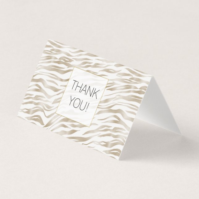 Crème Zen Blanc Zèbre Imprimer Merci (Front)