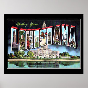Créole Poster vintage Louisiane