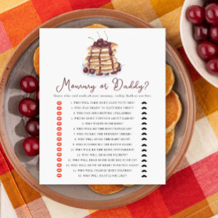 Crêpes Baby shower jeu Maman ou Papa Cerise