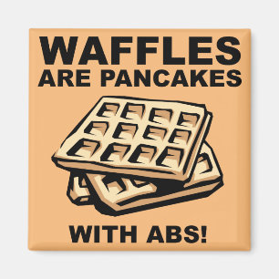 Crêpes de gaufres avec Abs Funny Frigo Magnet