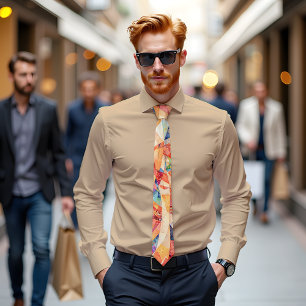 Crescendo chromatique Cravate d'art Abstrait