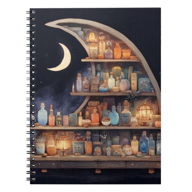 Crescent Moon Potion Carnet étagère (Devant)