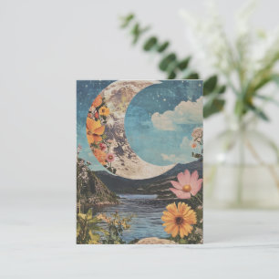 Crescent Moon sur un paysage serein