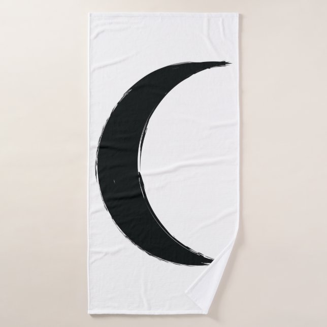 Crescent Noir Aspirant Magie Lune foncée Astrologi (Serviette de bain)