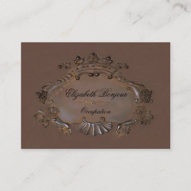 Crest ~ Carte de visite / Emblem Royal Crown LARGE (Devant)