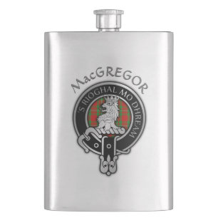 Crest et Tartan de Clan MacGregor Flasque