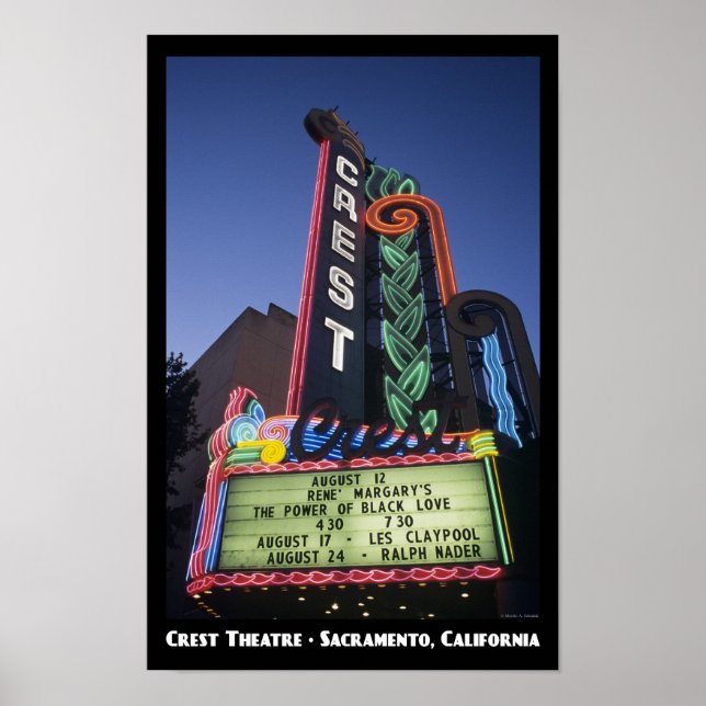 Crest Theatre, Sacramento 11x17 Poster (Devant)