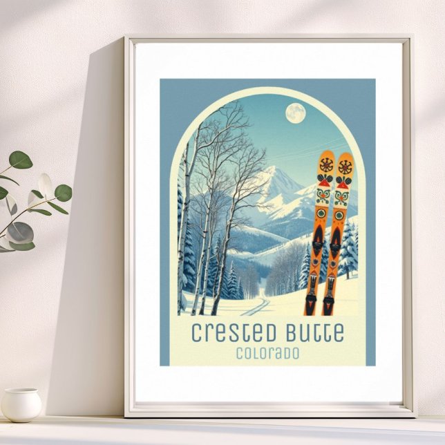 Crested Butte Colorado ski vacation Poster (Créateur téléchargé)