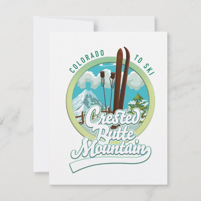 Crested Butte Mountain Colorado logo Ski (Dos)