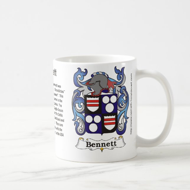 Crête de famille de Bennett sur une tasse (Droite)