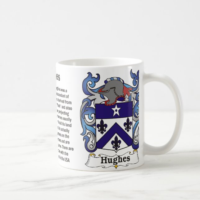 Crête de famille de Hughes sur une tasse (Droite)