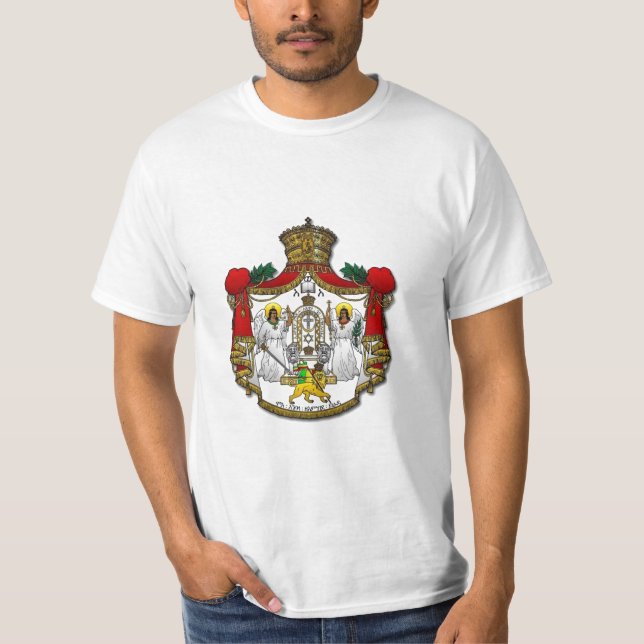 Crête de Haile Selassie I - T-shirt blanc (Devant)