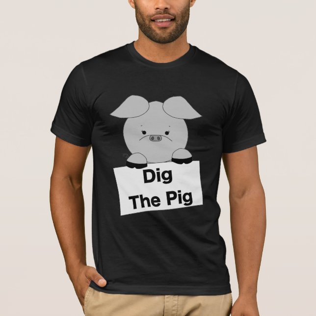 Creusez le T-shirt (gris) de porc (Devant)