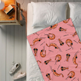 Crevette amusante kawaii couverture polaire