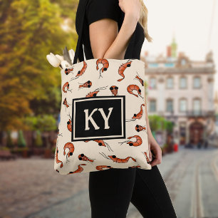 crevettes amusantes sur tout le sac fourre-tout d'