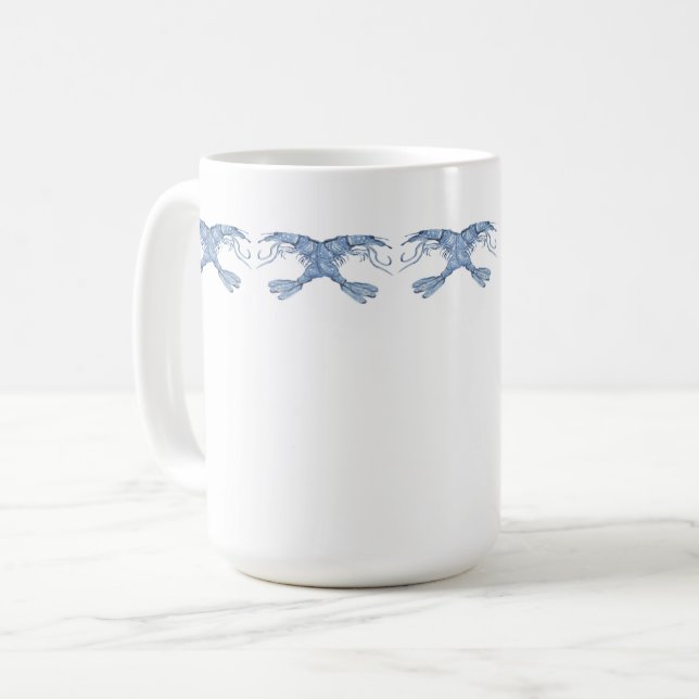 Crevettes bleues crevettes crevettes Coffee Mug (Devant gauche)