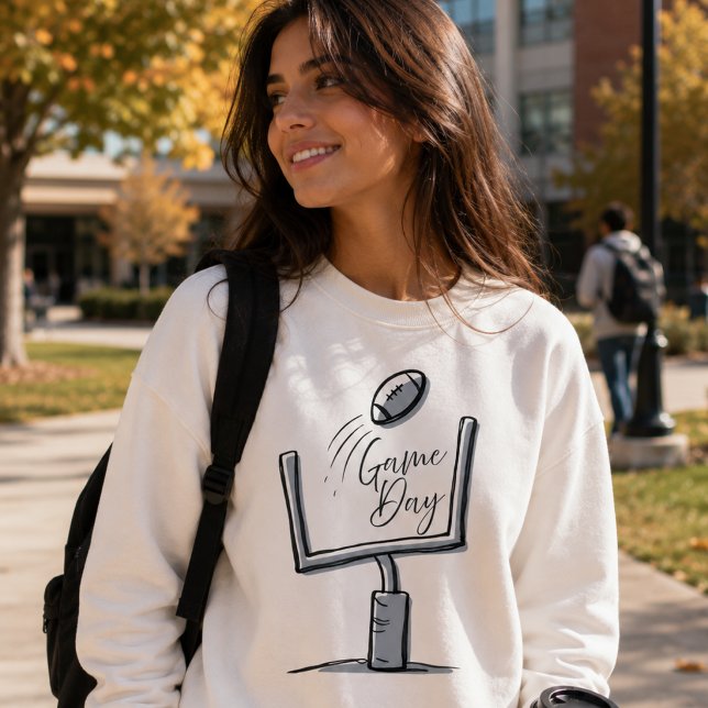 Crewneck pullover « poteau de but de jour de match (Créateur téléchargé)
