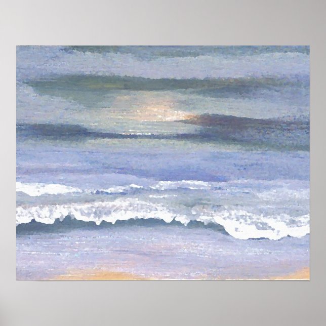 CricketDiane Ocean Art Poster - Beach Twilight (Devant)