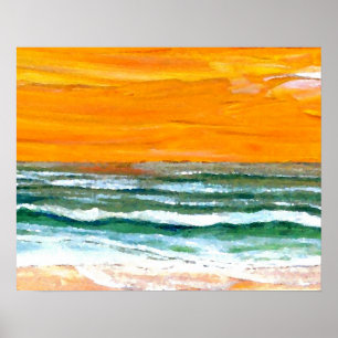 CricketDiane Ocean Poster - Joy Ocean Waves Beach