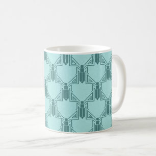 Crickets Art déco - Mug de café Turquoise clair
